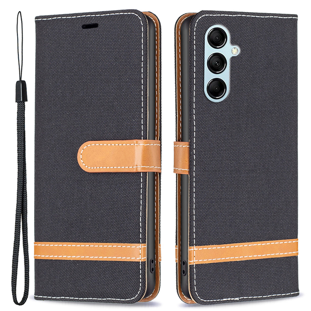 For Samsung Galaxy M14 5G PU Leather Phone Cover Jeans Cloth Splicing Phone Case with Stand Wallet For Samsung Galaxy M14 5G PU Leather Phone Cover Jeans Cloth Splicing Phone Case with Stand Wallet